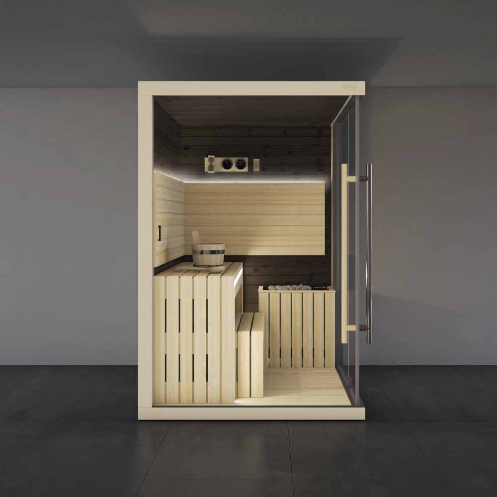 Sasha - Sauna-Modul mit Tür auf der langen Seite - 152 x 211 x 225 H